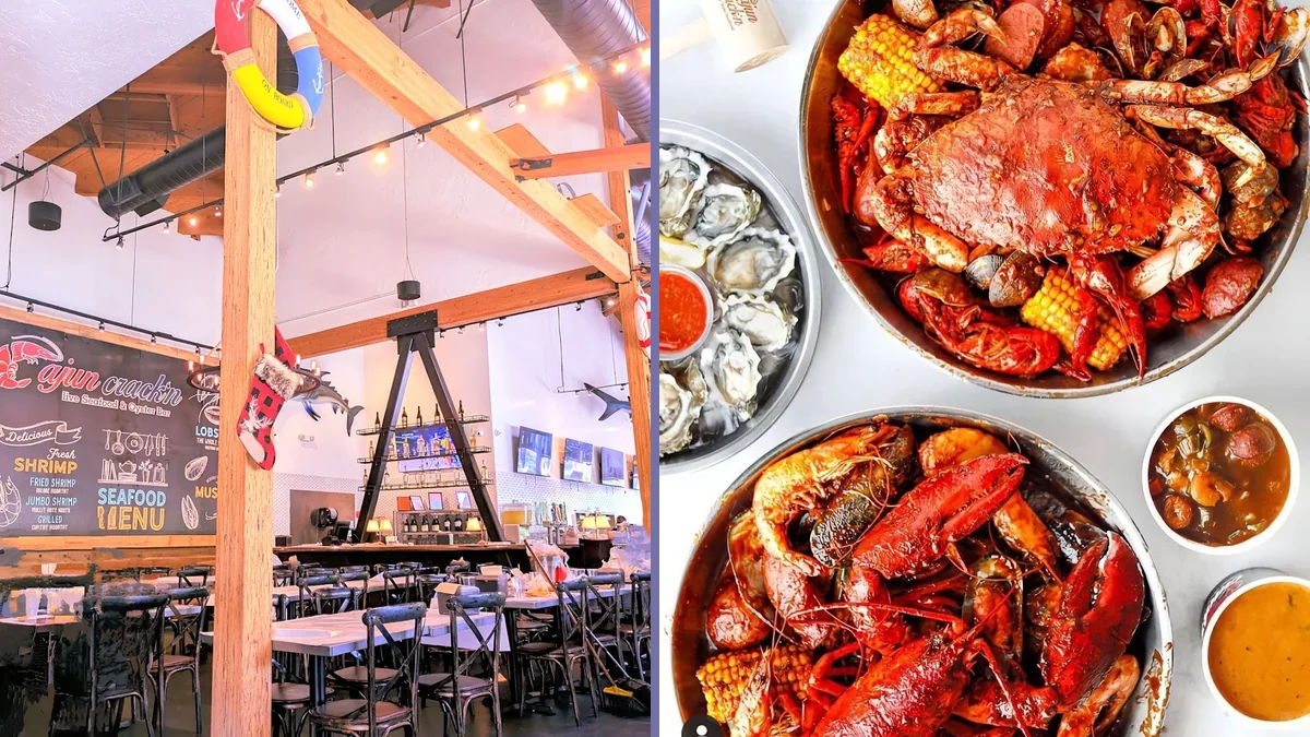 Fresh seafood dishes ready for dine-in service.